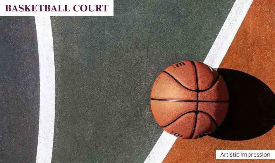 Artistic Impression of the Baskteball court at Mantra One Residences Burgundy