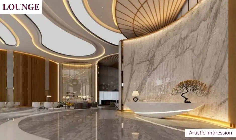 Grand Entrance Lobby and Luxury Guest Lounge at Mantra One Residences Burgundy