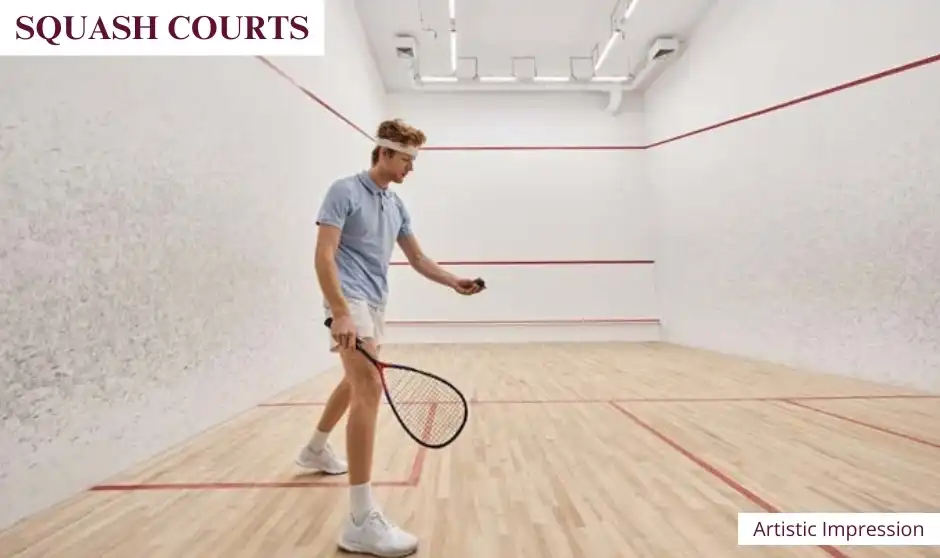Professional Indoor Squash Courts at Mantra One Residences Burgundy Magarpatta